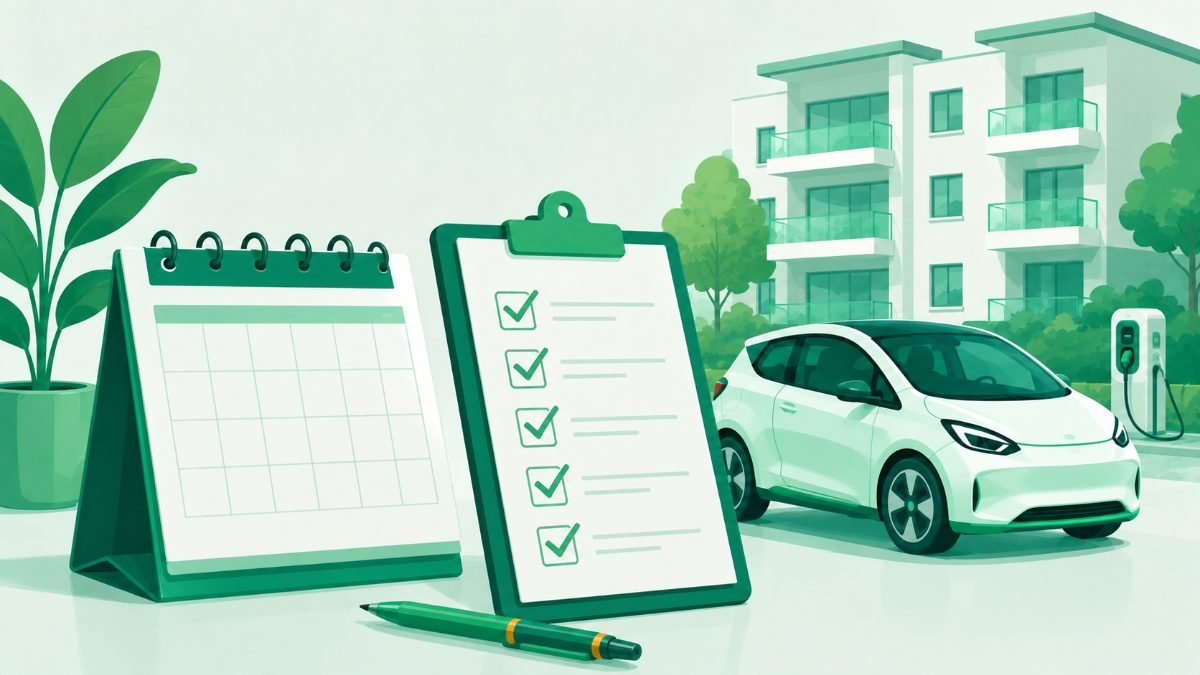 Illustration: The apartment EV charging glossary: every term explained simply